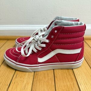 Vans Red High-Top Canvas Sneakers